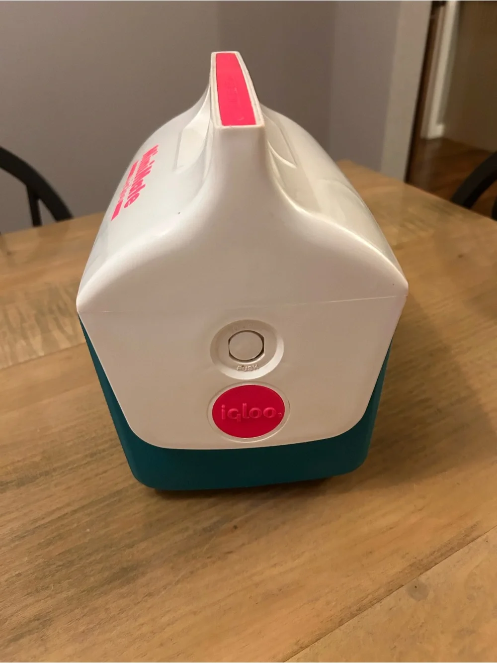Vintage Igloo MiniMate Cooler - Retro White, Teal & Pink circa 1992